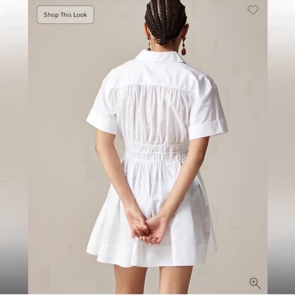 J.Crew Elena mini shirt-dress in cotton poplin - Picture 2 of 8